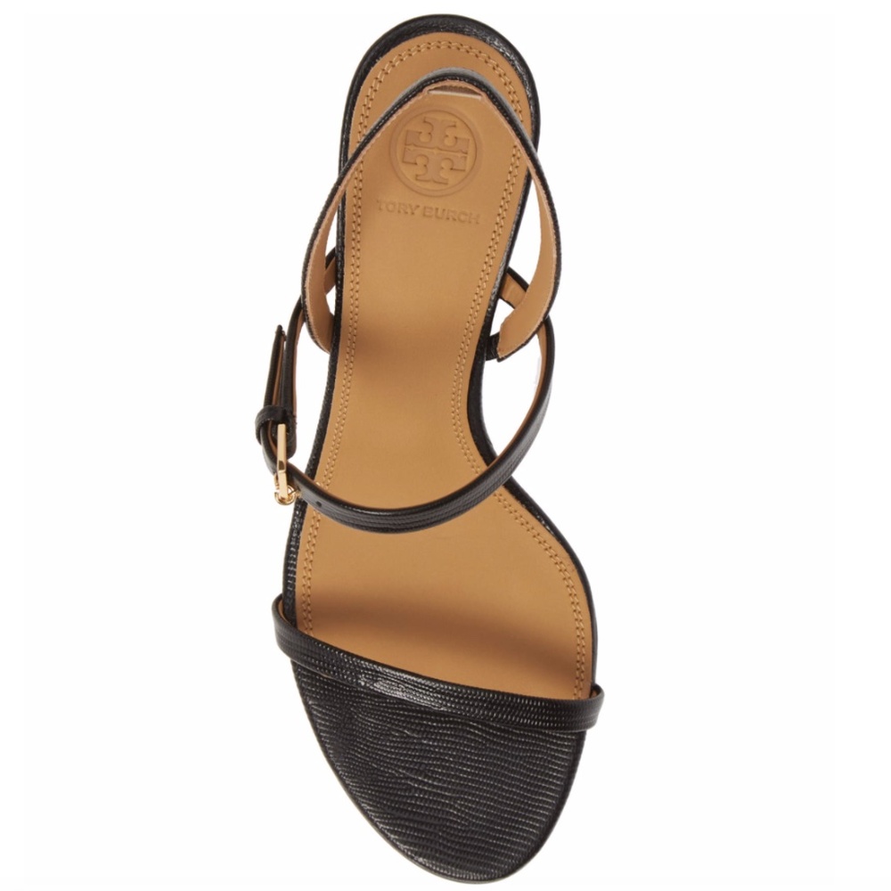 NIB $328 Tory Burch Penelope Slingback Sandal in Black - 9.5! - Picture 3 of 6